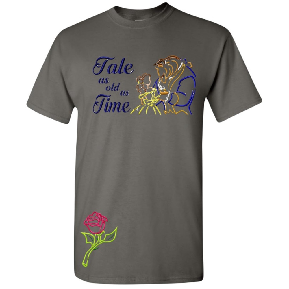 Beauty and beast embroidered tee